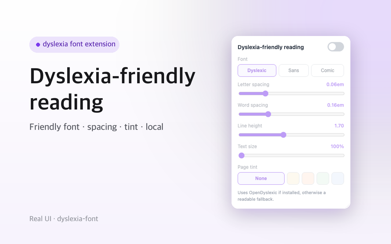 Dyslexia Font - Easier Reading 스크린샷 1