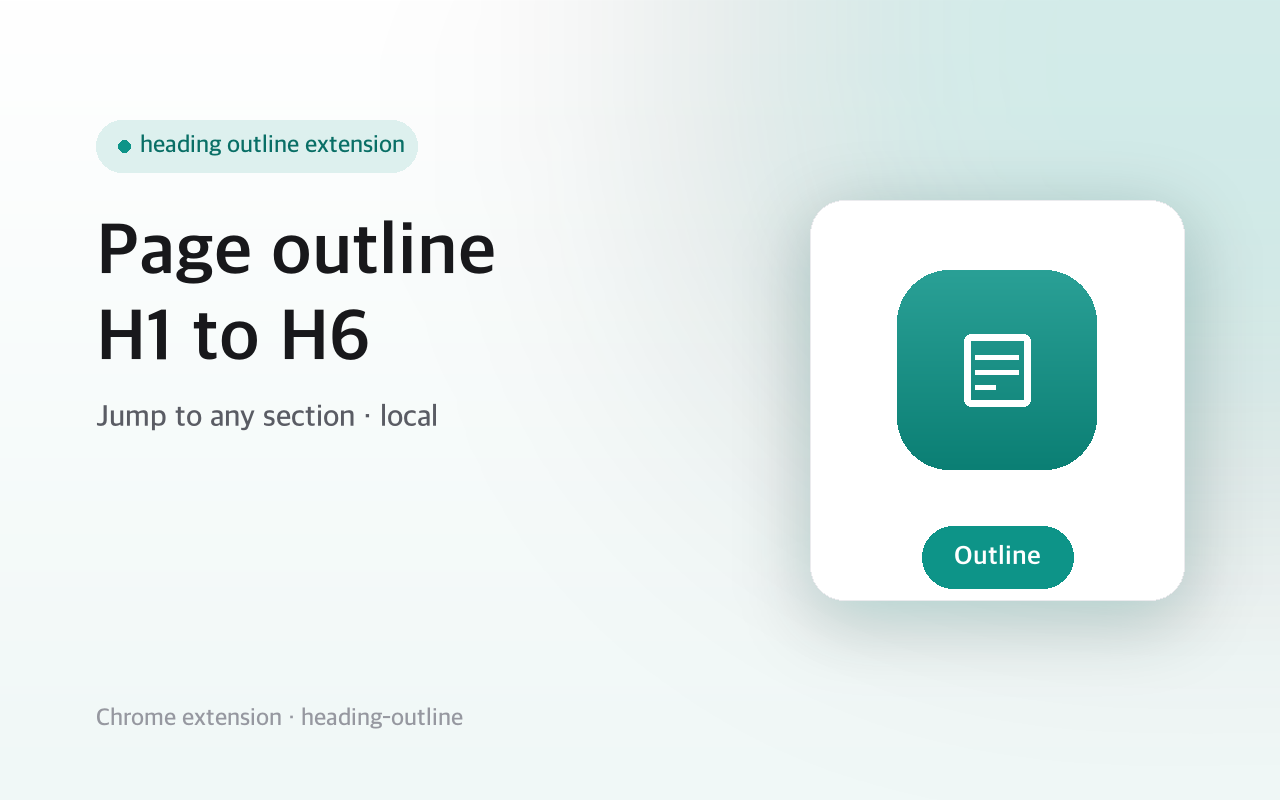 Heading Outline — Page Table of Contents 스크린샷 1
