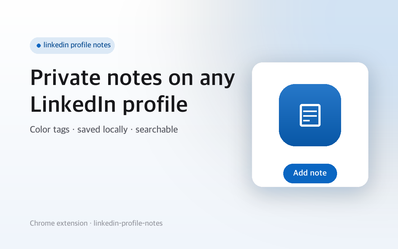 LinkedIn Profile Notes - Tags & CRM 스크린샷 1